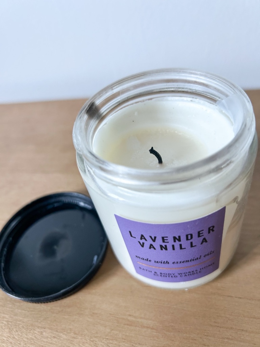 Bath and Body Works One Wick Lavender Vanilla Candle